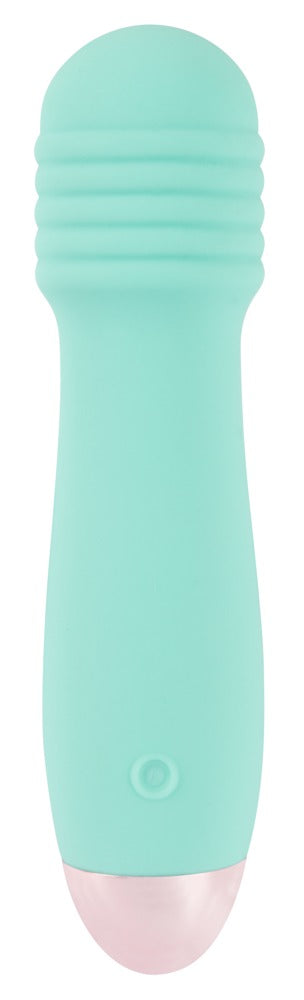 Mini vibrator din silicon Cuties verde USB 12,5 cm