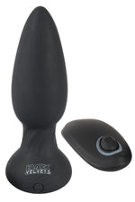 Plug anal rotativ Black Velvets cu telecomandă USB 14 cm