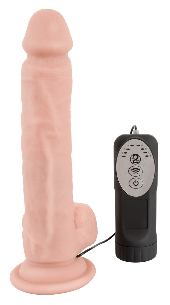 Vibrator realist din silicon medical cu împingere 21 cm