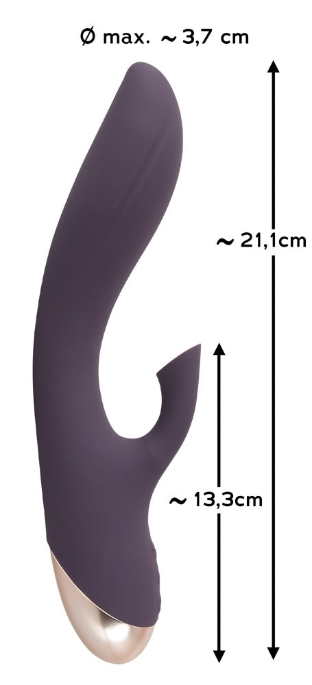 Vibrator cu ventoză din silicon pentru punctul G, USB, 21 cm