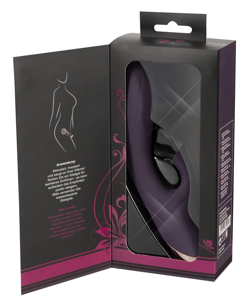 Vibrator cu ventoză din silicon pentru punctul G, USB, 21 cm