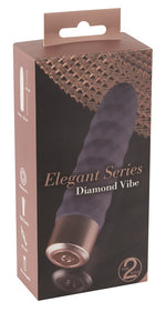 Vibrator Diamond Vibe cu valuri din silicon, USB, 15 cm