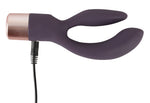 Vibrator USB cu iepuraș dublu din silicon, serie Elegant, 15,2 cm