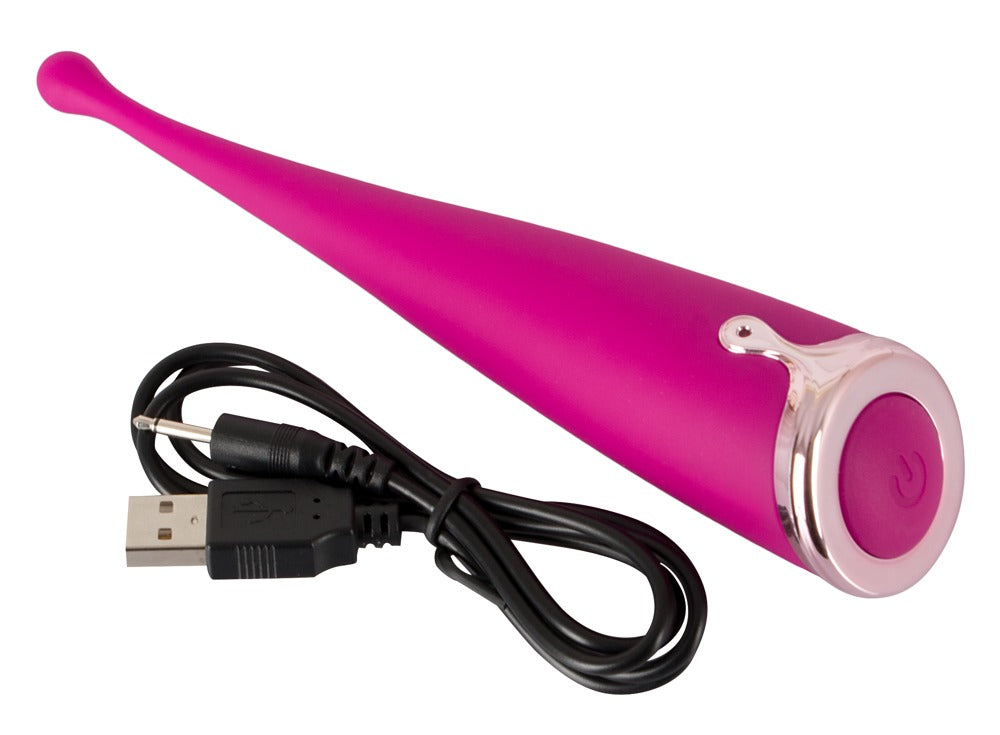 Vibrator USB cu punct din silicon Couples Choice 17,5 cm
