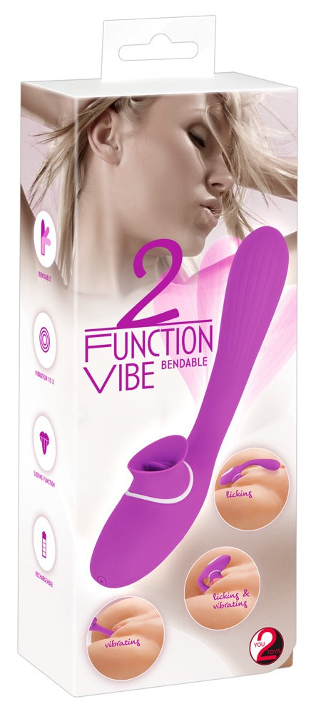 Vibrator flexibil cu 2 funcții