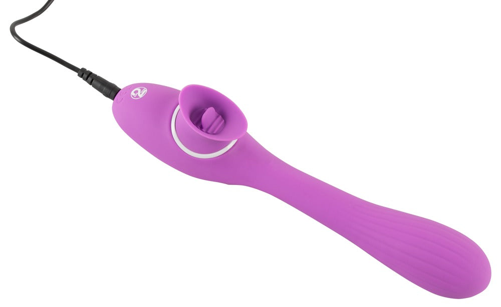 Vibrator flexibil cu 2 funcții