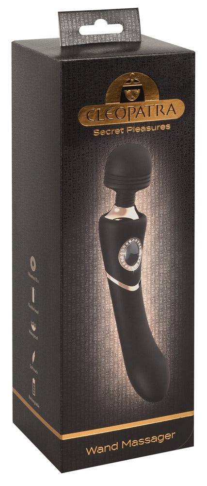 Masaj cu baghetă USB Cleopatra din silicon, 24 cm