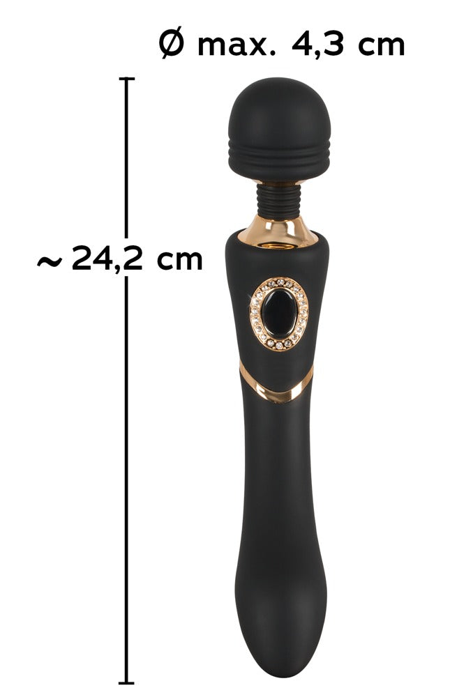 Masaj cu baghetă USB Cleopatra din silicon, 24 cm