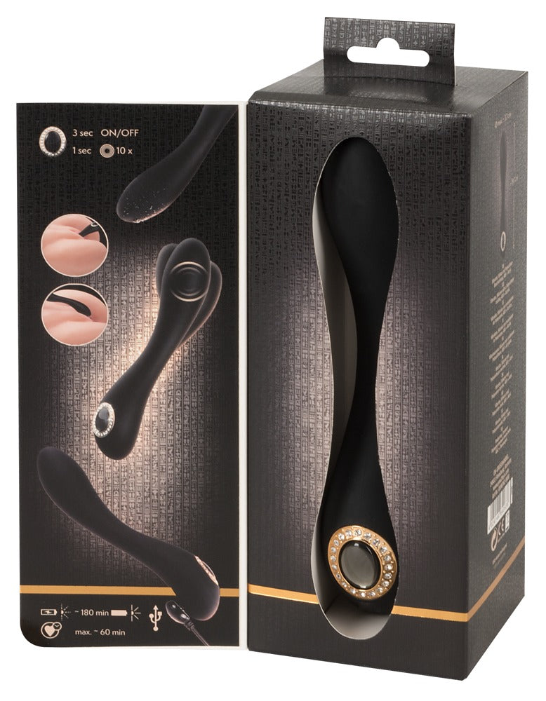 Vibrator Cleopatra din silicon pentru punctul G, 19,7 cm, USB