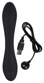 Vibrator Cleopatra din silicon pentru punctul G, 19,7 cm, USB