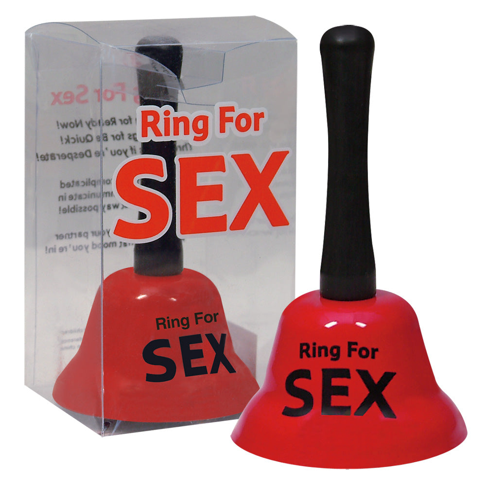 Inel pentru sex Clopoțel metalic roșu 14 cm