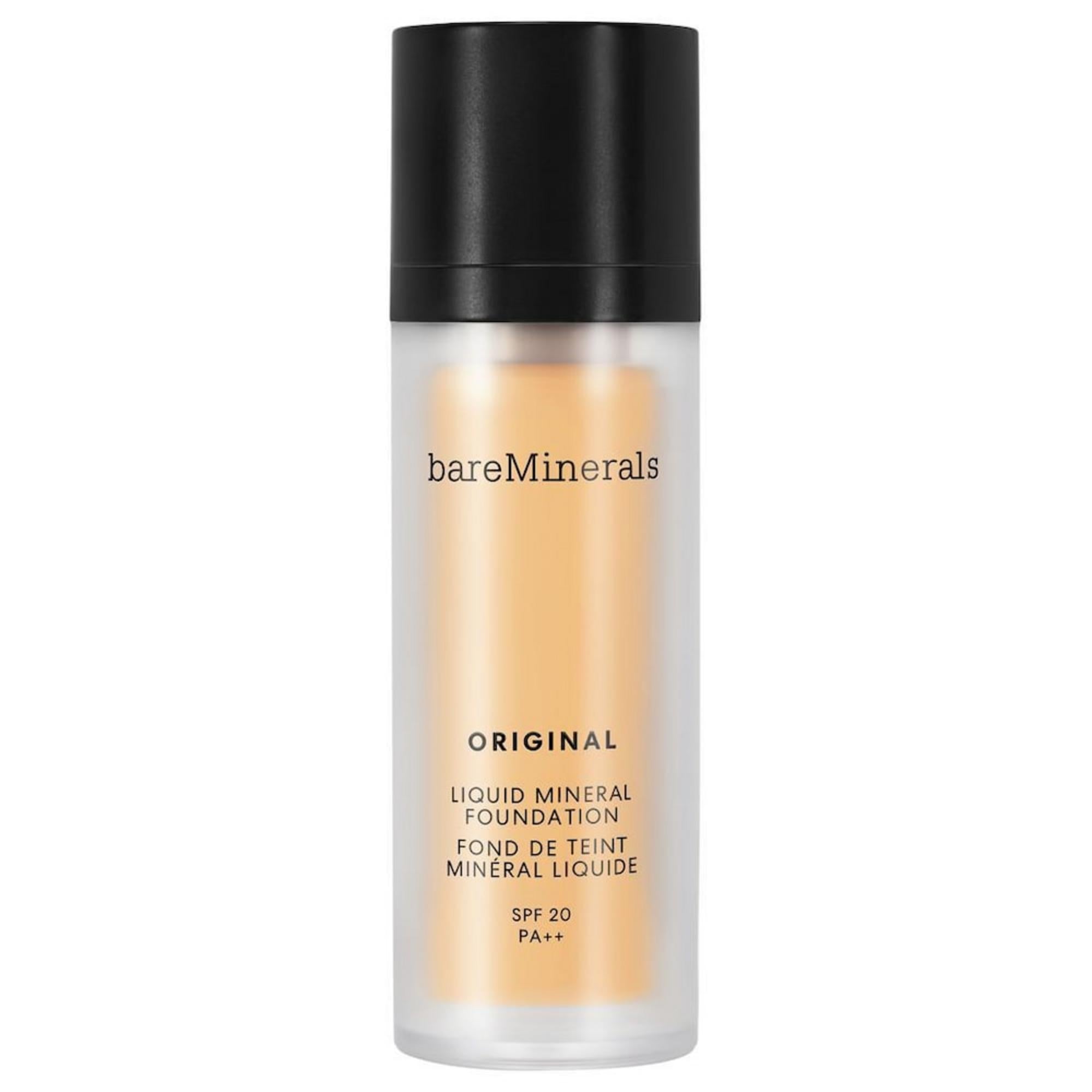 BareMinerals, Original Liquid Mineral, Luminos, Fond de ten lichid, 14, Mediu auriu, SPF 20, 30 ml