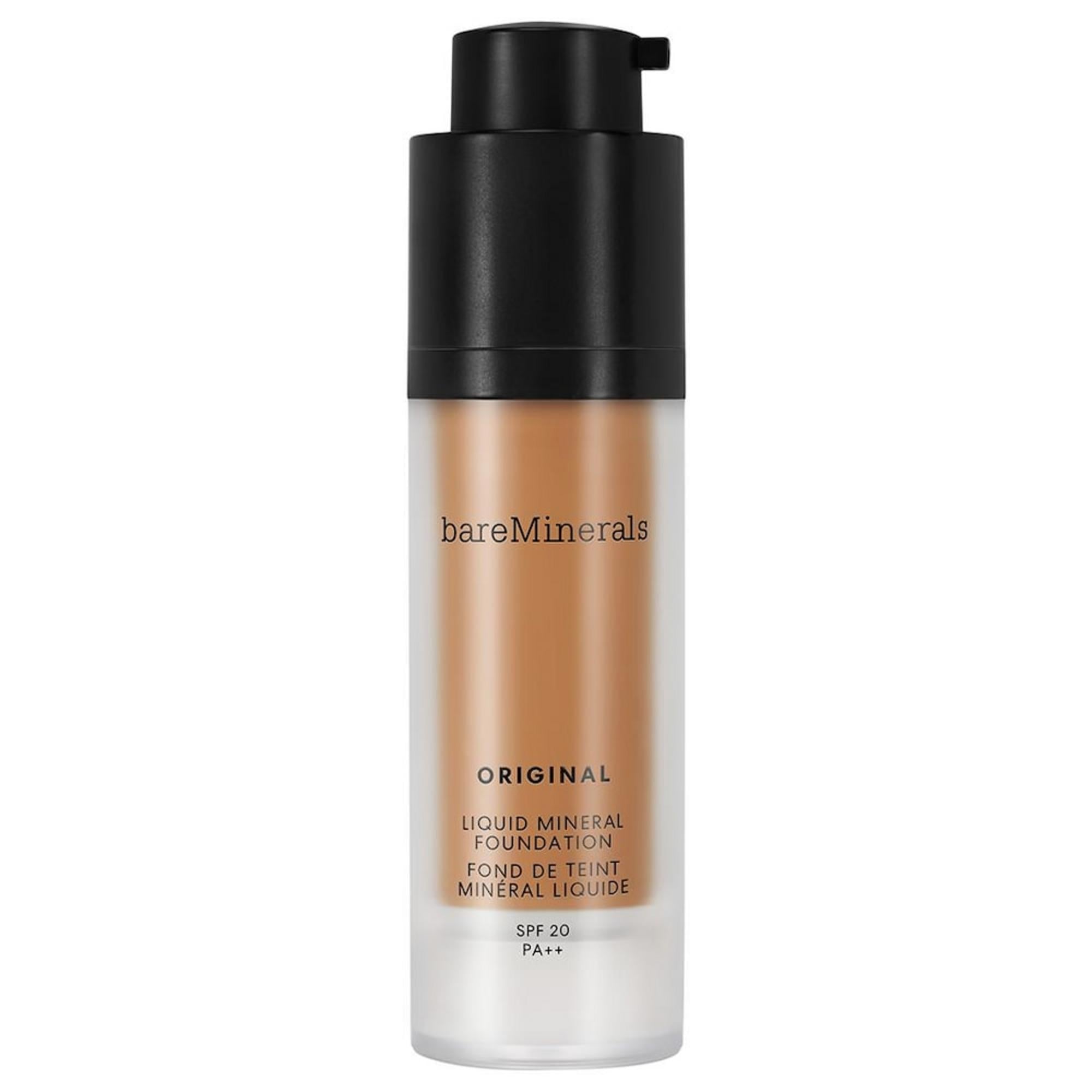 BareMinerals, Original Liquid Mineral, Luminos, Fond de ten lichid, 24, Întunecat neutru, 20 SPF, 30 ml