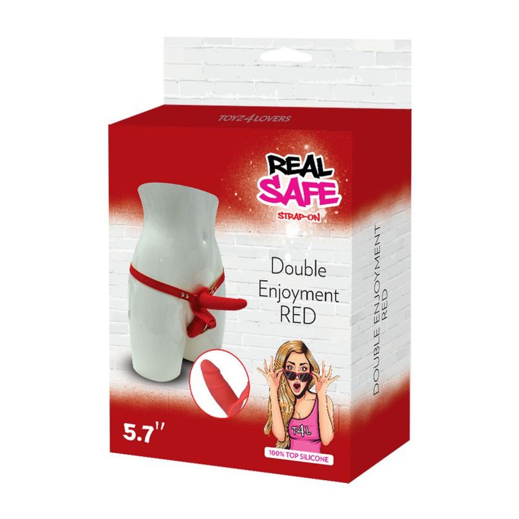 Curea dublă Real Safe, roșie, 14,5 cm
