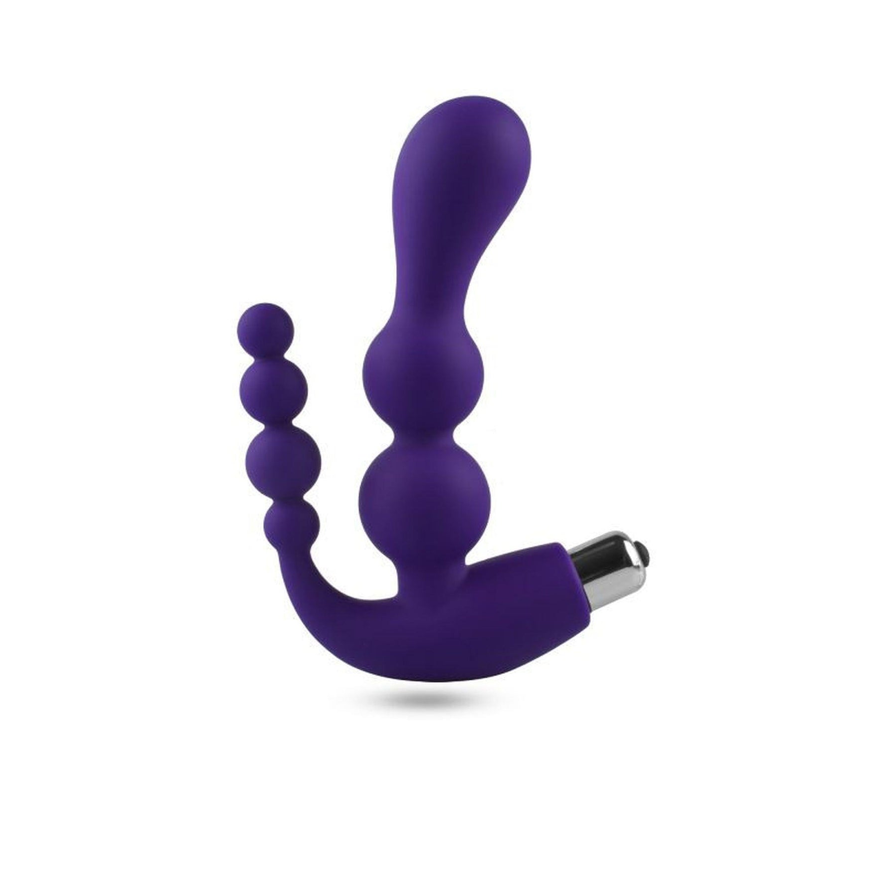 Masaj vibrant pentru prostată din silicon, violet, 15,5 cm