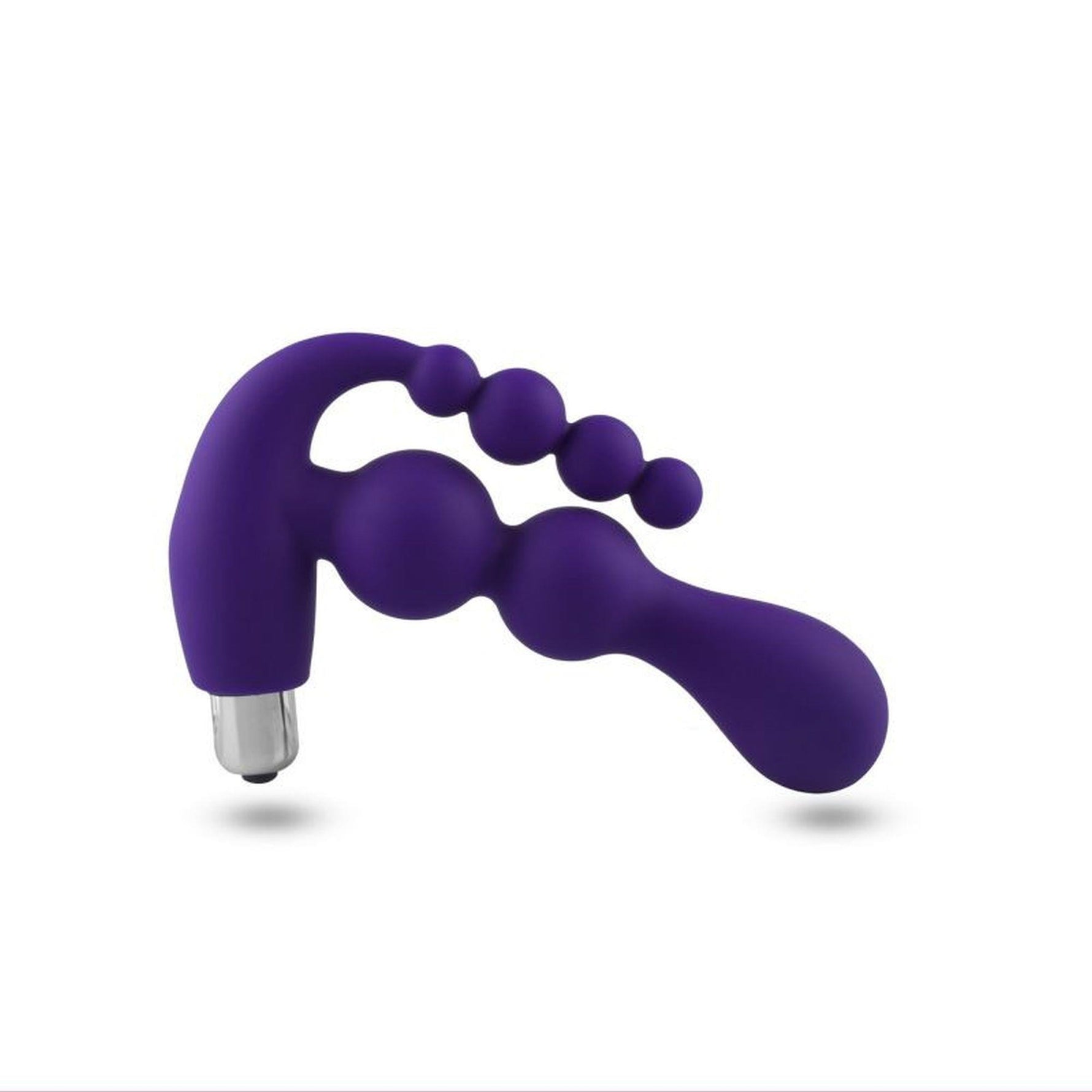 Masaj vibrant pentru prostată din silicon, violet, 15,5 cm