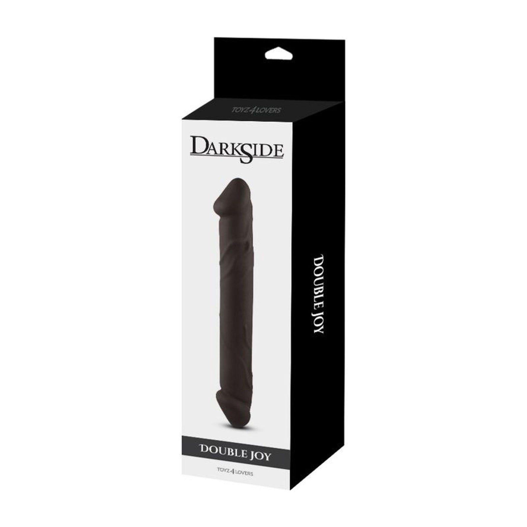 Dildo dublu din silicon Double Joy de la Toyz4lovers, negru, 23 cm
