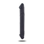 Dildo dublu din silicon Double Joy de la Toyz4lovers, negru, 23 cm