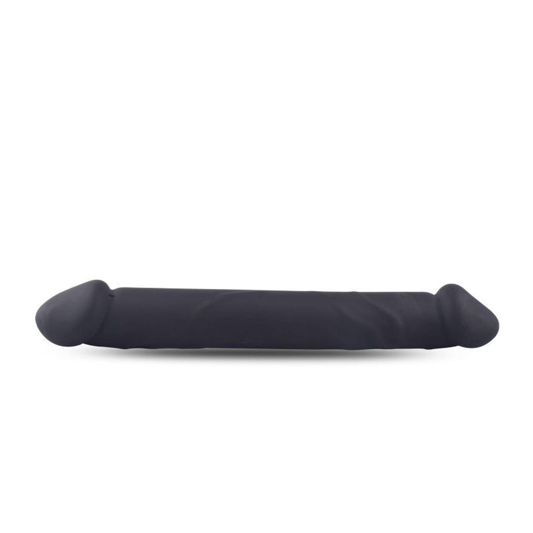 Dildo dublu din silicon Double Joy de la Toyz4lovers, negru, 23 cm