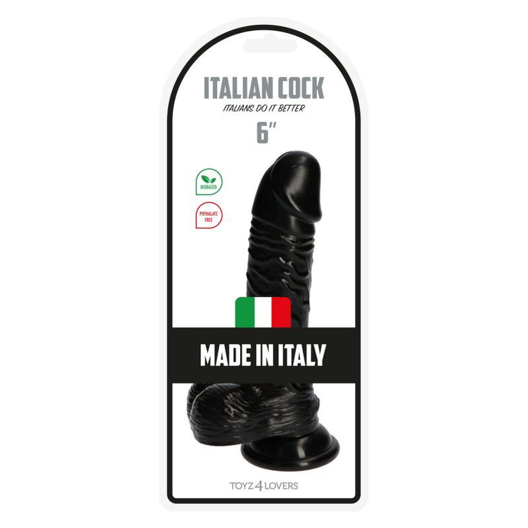 Dildo realist italian cu penis Toyz4lovers negru 16 cm cu ventuză