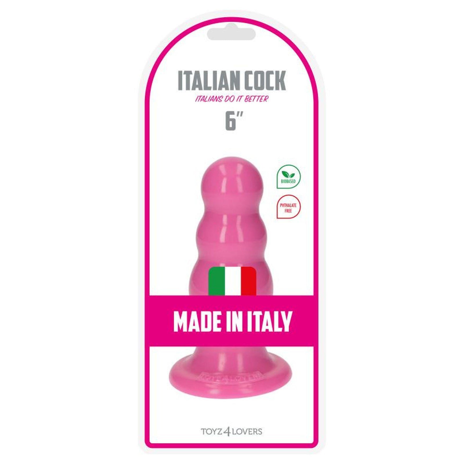 Plug anal Olmo Toyz4lovers cu testicule roz 15 cm
