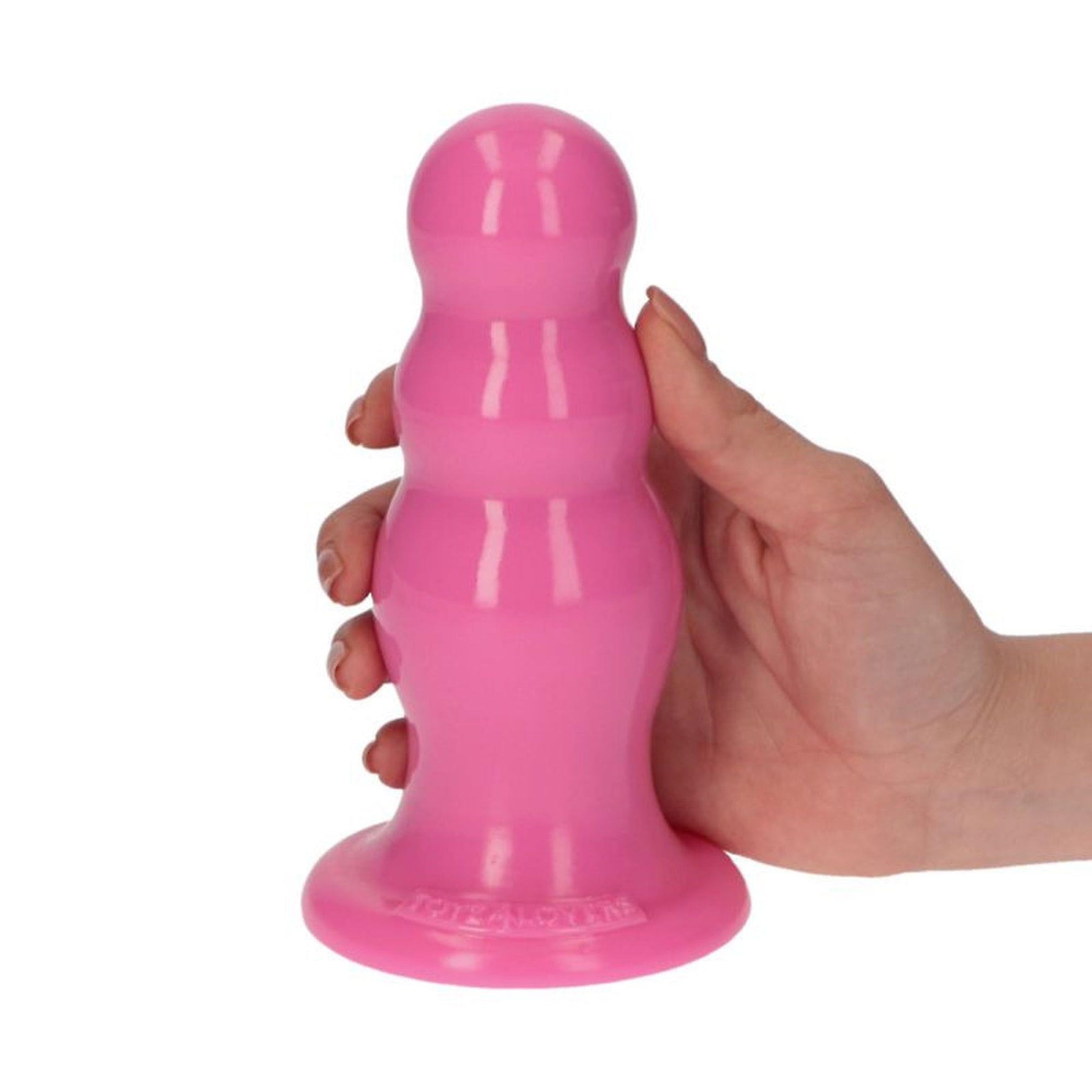 Plug anal Olmo Toyz4lovers cu testicule roz 15 cm