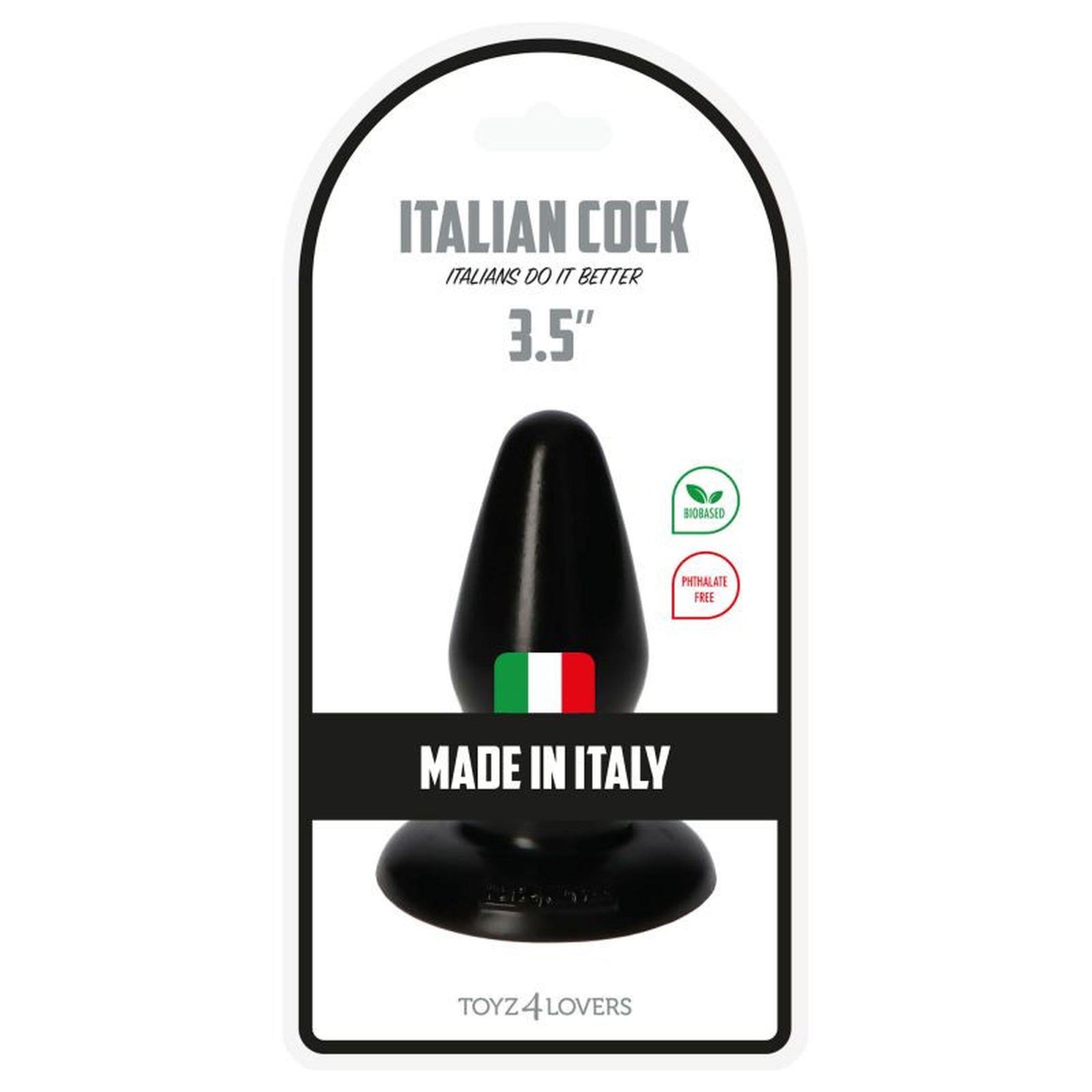 Plug anal italian pentru penis Toyz4lovers negru 9,5 cm
