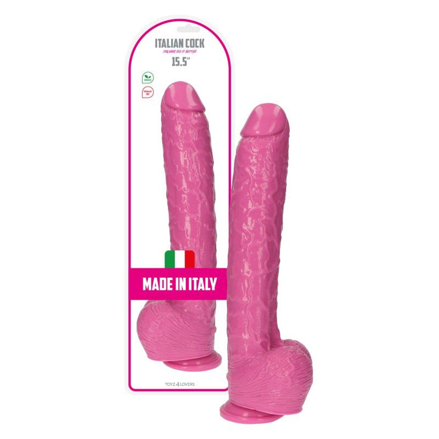 Dildo-uri gigantice Toyz4lovers cu penis italian, roz, 40 cm