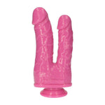Dildo dublu Romolo e Remo roz 18,5 cm