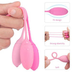 Bile vaginale din silicon roz Toyz4lovers pentru Kegel, 3 buc. 15,5 cm