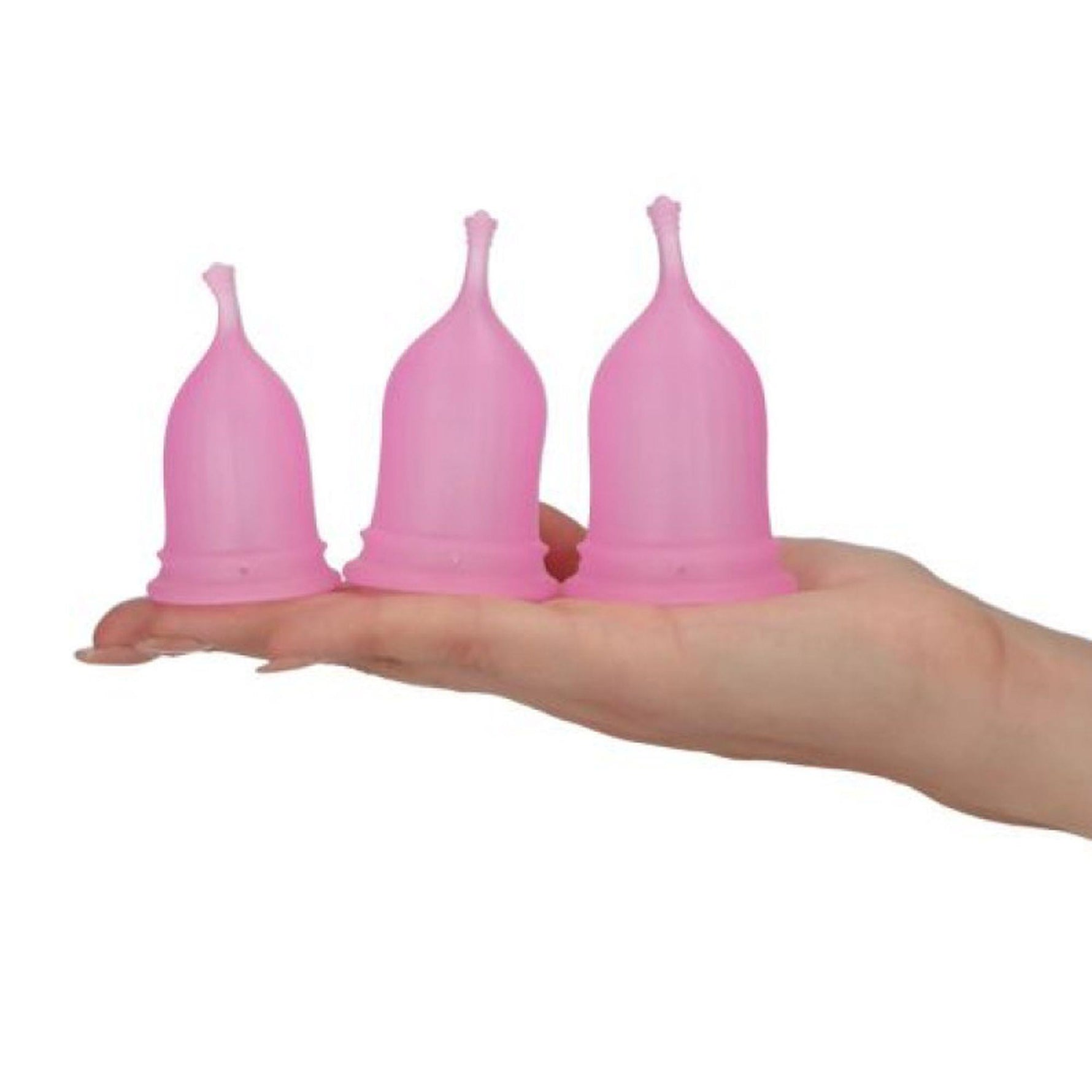 Cupe menstruale Elys din silicon roz, set de 3