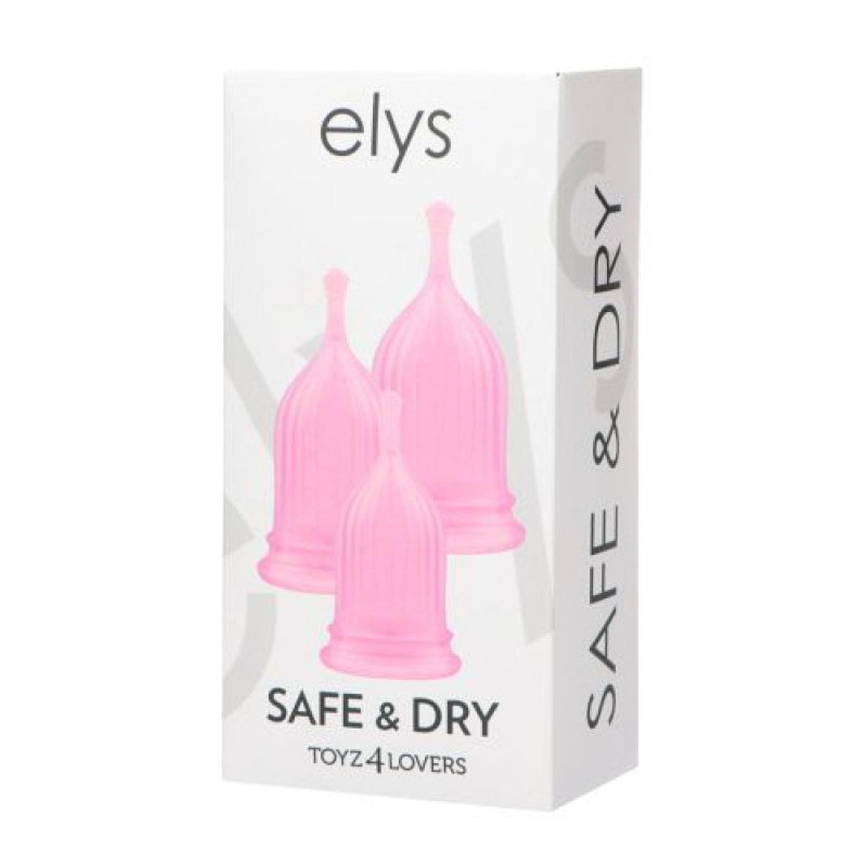 Cupe menstruale Elys din silicon roz, set de 3