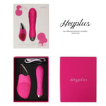Vibrator Leten Pro Delight roz cu motor dublu USB 12,5 cm