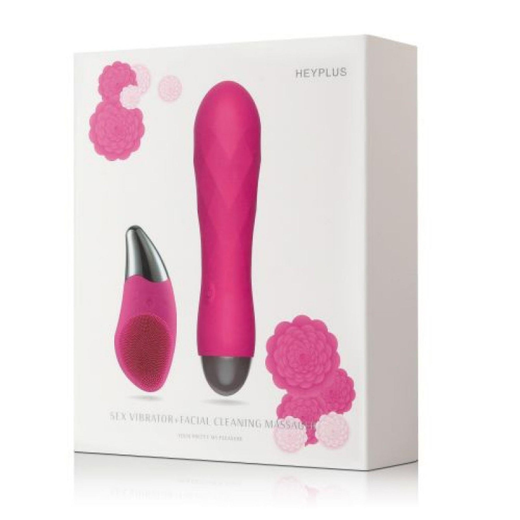 Vibrator Leten Pro Delight roz cu motor dublu USB 12,5 cm