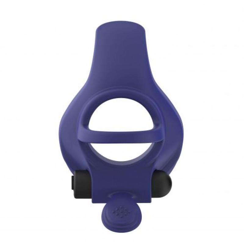 Inel vibrant Toyz4lovers Gladiator, albastru, cu USB