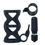Inel vibrant din silicon Toyz4lovers, în formă de iepure, negru, 7,5 cm