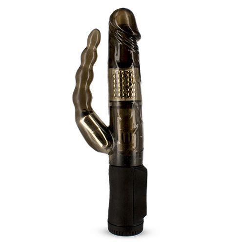 Vibrator cu gel Toyz4lovers cu perle rotative negre