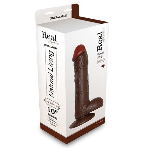 Vibrator realist Real Rapture maro 28,5 cm