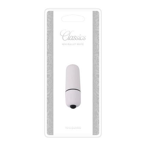 Vibrator mini bullet Toyz4lovers classics, alb, 5,5 cm, impermeabil