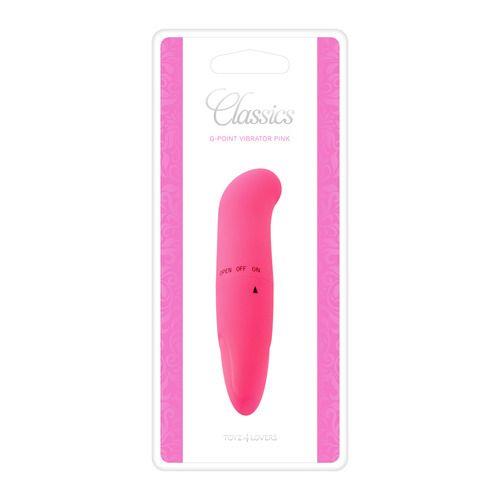 Vibrator Toyz4lovers Classics pentru punctul G, roz, 12 cm, impermeabil