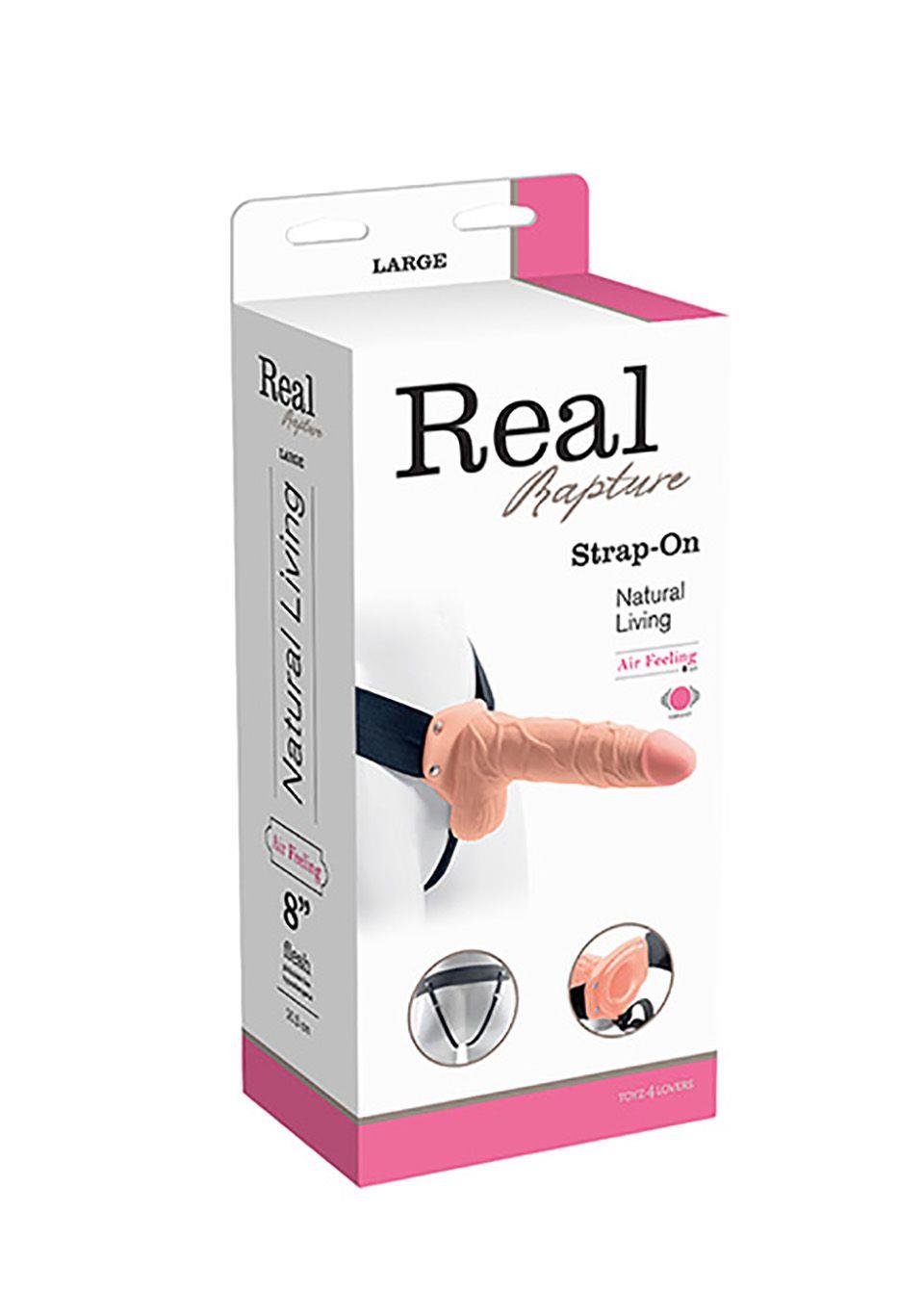 Proteză vibrantă pentru penis Real Rapture cu testicule de 20,5 cm