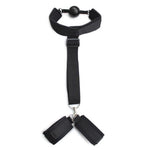 Set de bondage Costrittivio Black Toyz4lovers cu botniță