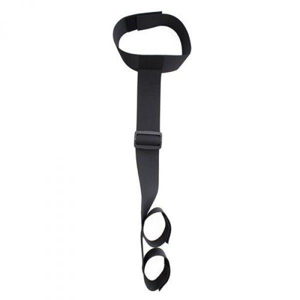 Cătușe BDSM din nailon negru Toyz4lovers pentru bondage la spate