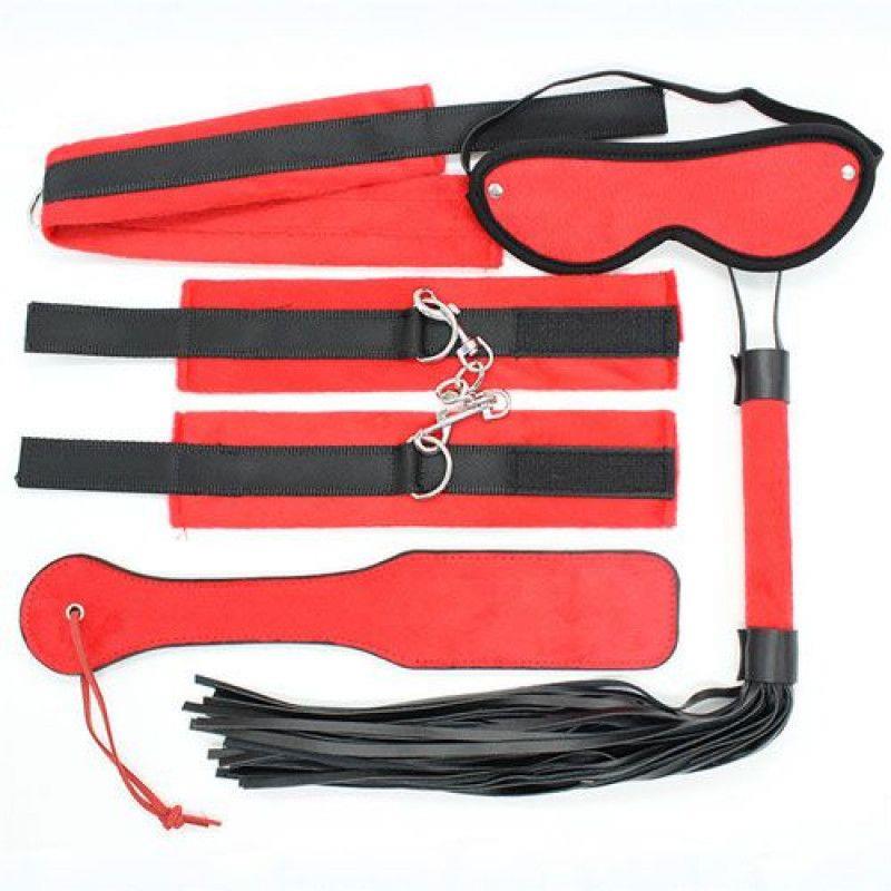 Set de bondage Toyz4Lovers roșu și negru
