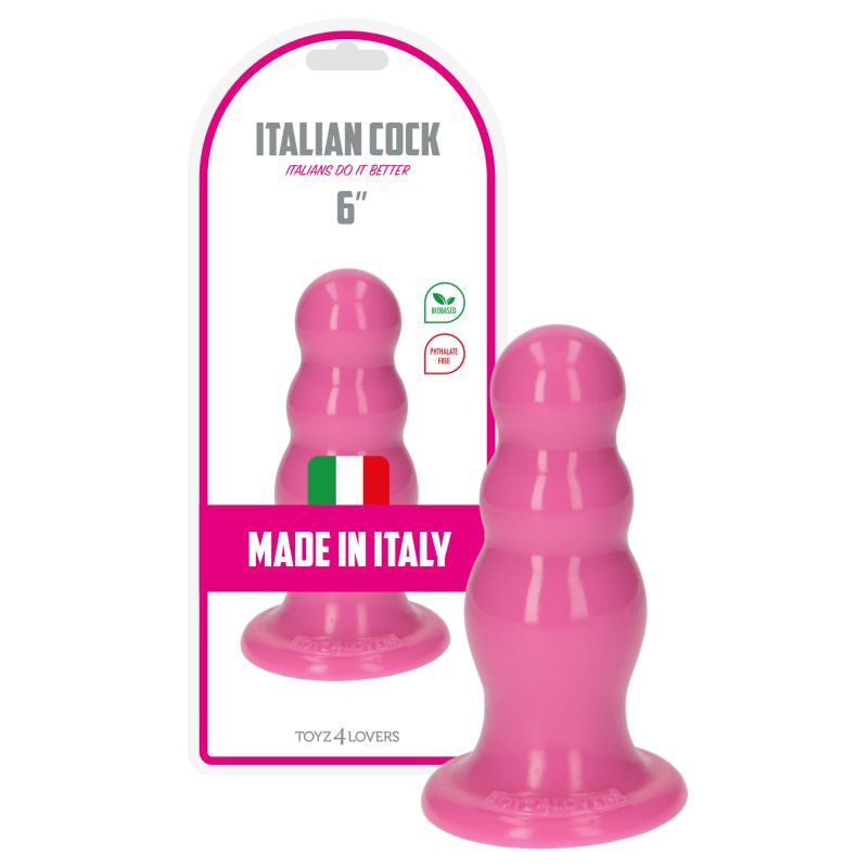 Plug anal Olmo Toyz4lovers cu testicule roz 15 cm