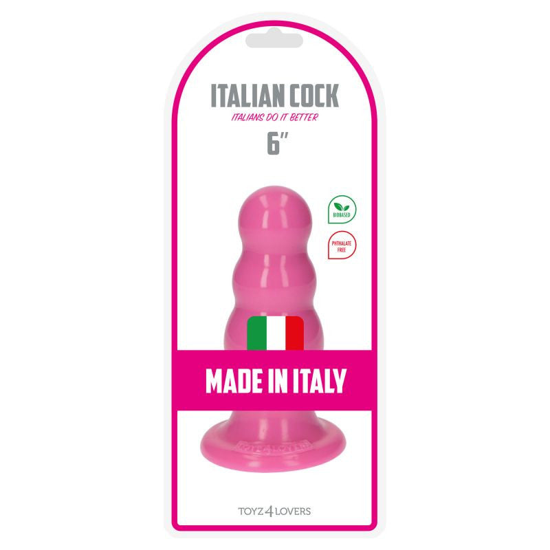 Plug anal Olmo Toyz4lovers cu testicule roz 15 cm