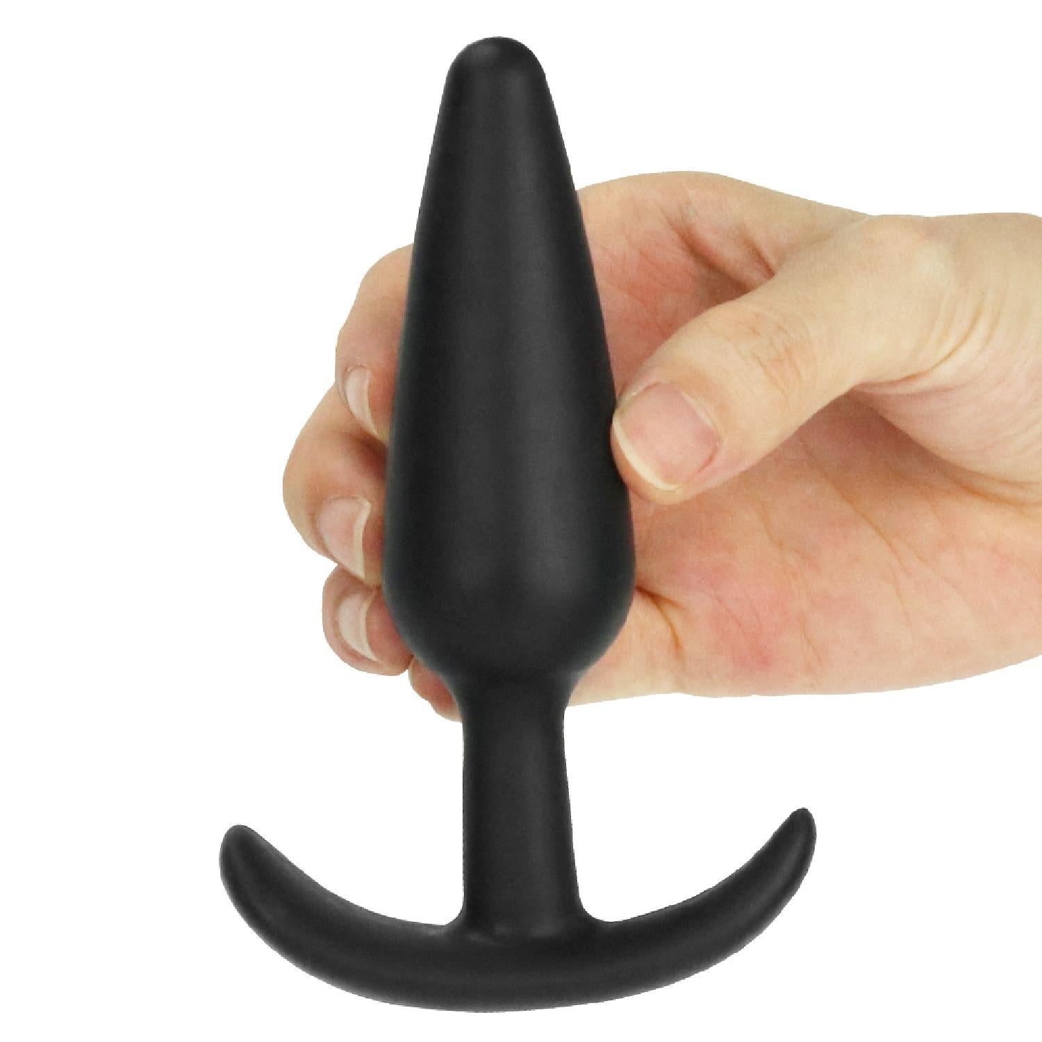 Plug anal din silicon Lure Me Classic Lovetoy, negru, 13 cm