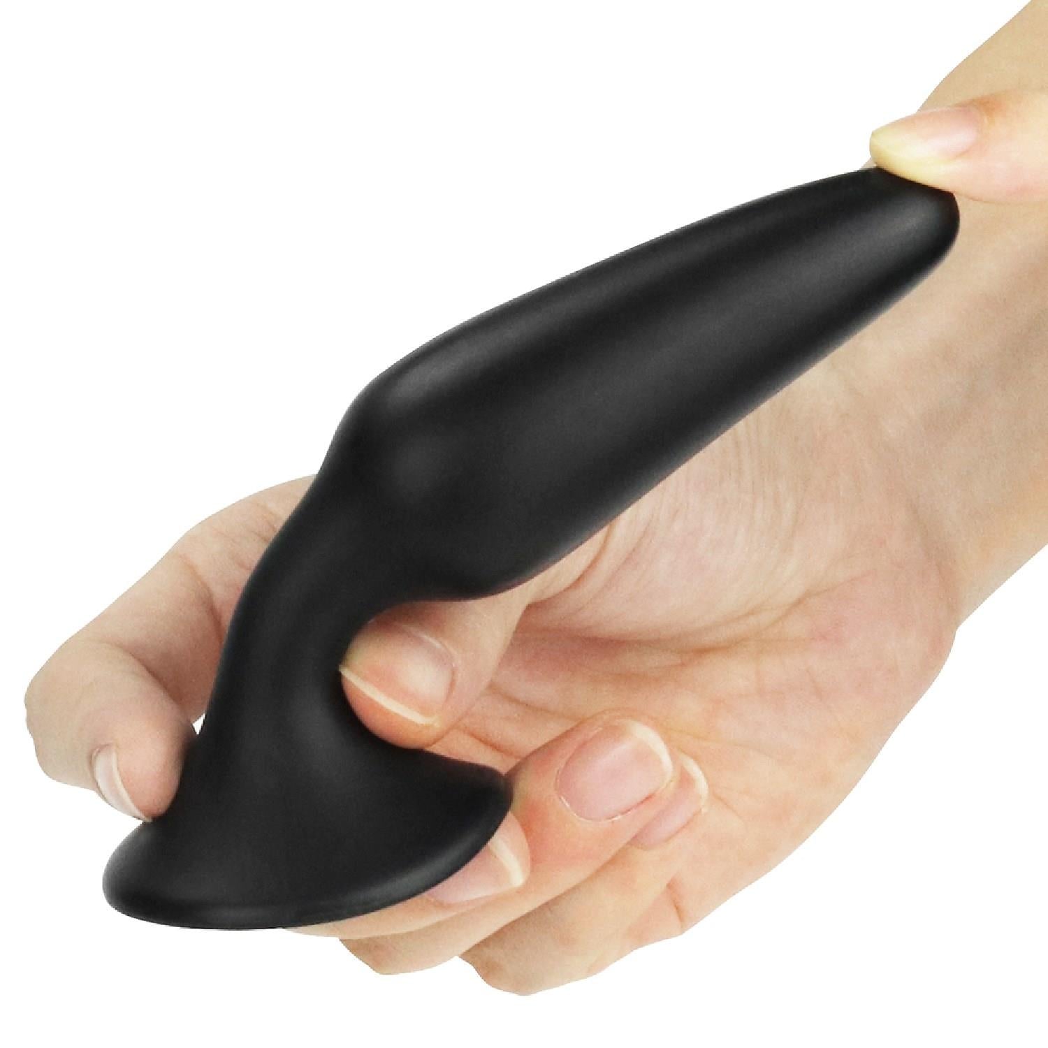 Plug anal din silicon Lure Me Lovetoy, negru, 11,5 cm