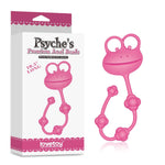 Perle anale din silicon în formă de broască Lovetoy, roz, 25 cm