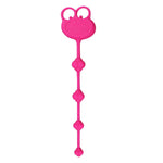 Perle anale din silicon în formă de broască Lovetoy, roz, 25 cm